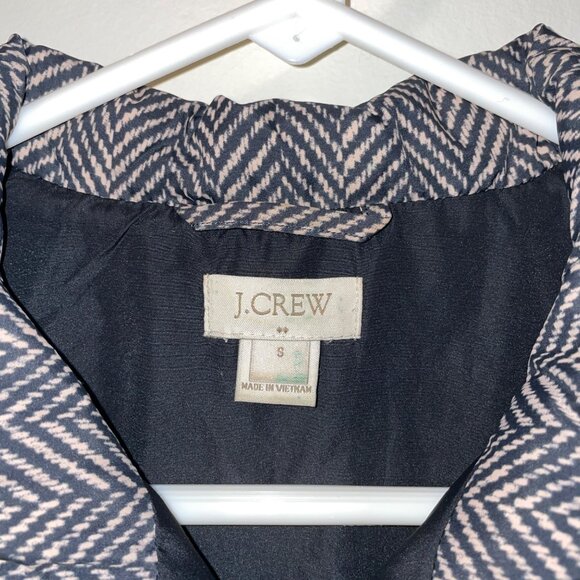 J. Crew Womens Herringbone Quilted Vest With Pockets & Gold Zipper Size Small - Picture 4 of 8